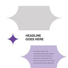 star shape social media template eps