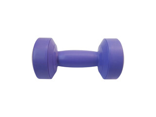 blue barbell, blue dumbbell isolated on transparent background