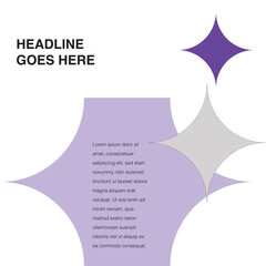 star shape social media template eps
