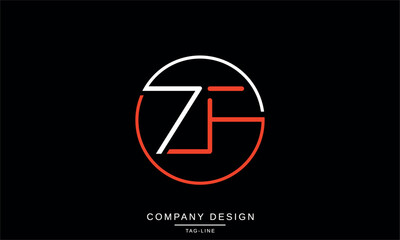 ZF, FZ, Z, F Abstract Letters Logo Monogram Design Font Icon Vector