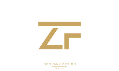 Obraz premium ZF, FZ, Z, F Abstract Letters Logo Monogram Design Font Icon Vector