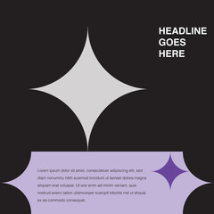star shape social media template eps