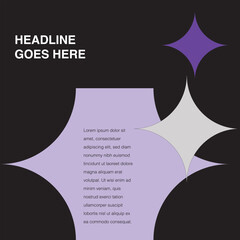 star shape social media template eps