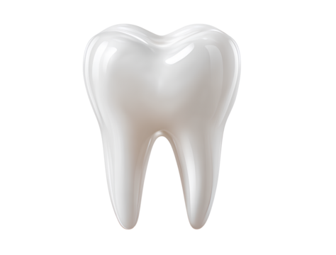 white tooth vector illustration on transparent background, cutout png file with transparent background.