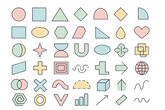 Abstract Geometric Shape Vector Set