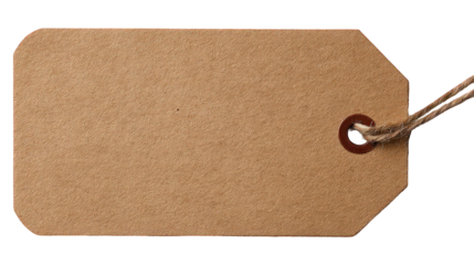 Brown Kraft Paper Tag with String and Hole