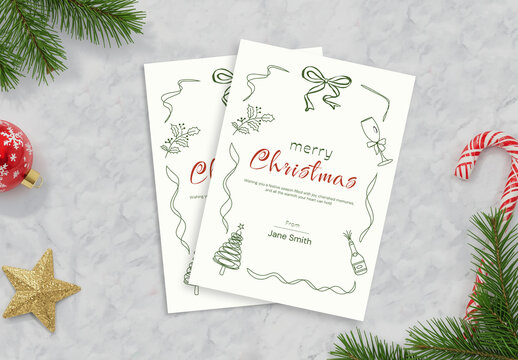 Personalized Christmas Greeting Card Template