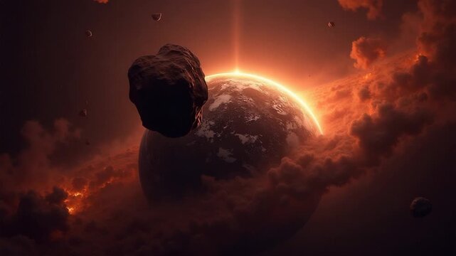 Dangerous asteroid approaching planet Earth