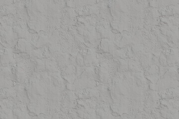 Seamless texture of a light gray, heavily textured surface resembling stucco or plaster.  The surface is uneven, with a multitude of small bumps, cracks, and crevices creating a rough