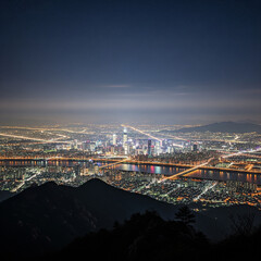 Fototapeta premium night view of the city