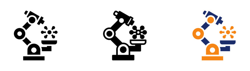 Nanotechnology Icon Collection Glyph & Mixed Style 