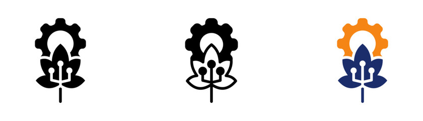 Green Tech Icon Collection Glyph & Mixed Style 