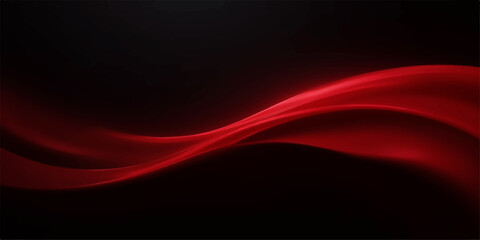 Red abstract smoke background with flowing waves and glowing digital design