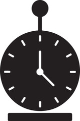 Wall clock silhouette vector illustration for home, office, and interior decor designs.