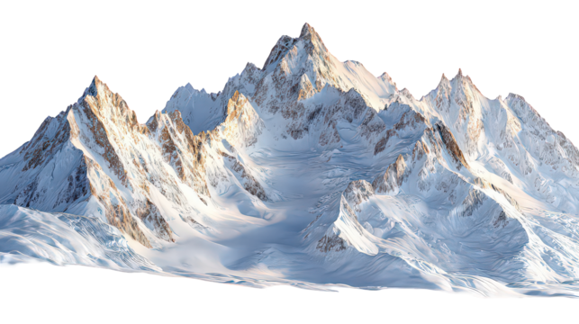 Majestic Snowy Mountain Range at Sunrise