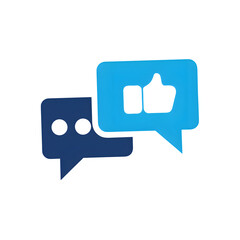 Naklejka premium Social media icons like and message bubbles on black background