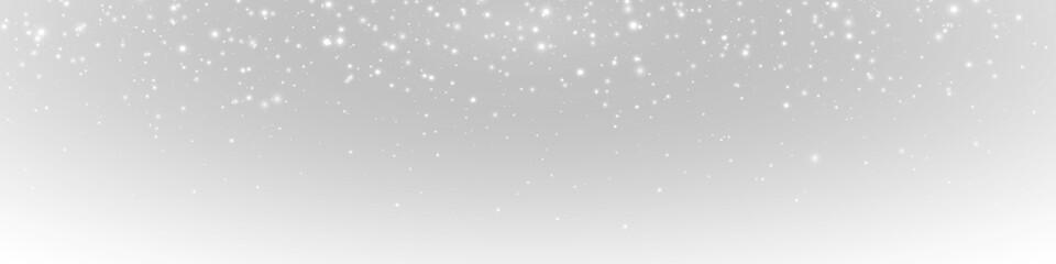 Transparent snowflakes gently fall from a cloudy sky, creating a serene winter scene. Each flake is unique, detailed, and realistic. Perfect for holiday designs. 