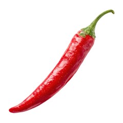 A Vibrant Red Chili Pepper Showcasing Its Glossy Texture and Distinct Shape, Ideal for Culinary Uses and Enhancing Flavors in Various Dishes