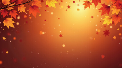 autumn leaves background. Autumn banner with colorful red fallen leaves background.

