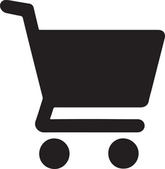 Shopping cart icon, e-commerce, online shopping, retail, and store purchase EPS vector.