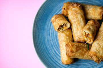 Classic Chinese Style Crispy Vegetable Spring Rolls