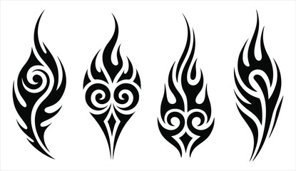 Ethnic Tribal Tattoo Patterns and Symbols Vector Pack