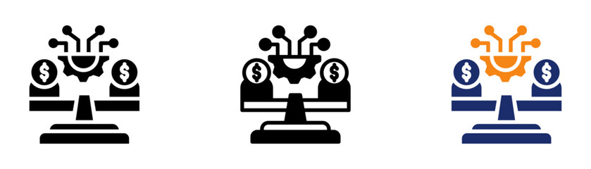 Tech Equity Icon Collection Glyph & Mixed Style 