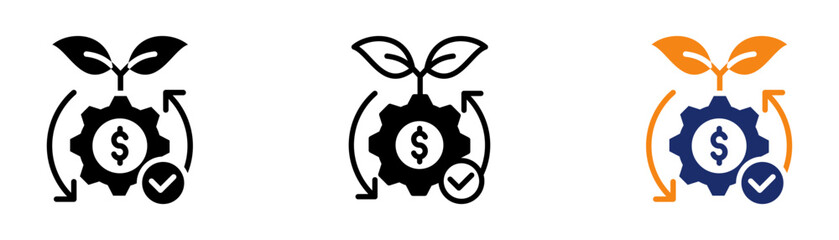 Automation Investment Icon Collection Glyph & Mixed Style 