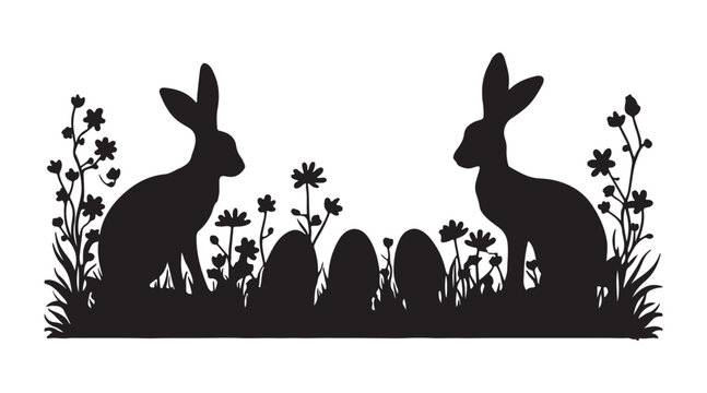 easter bunny silhouette
