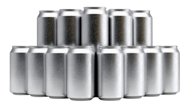 Stack of aluminum beverage cans