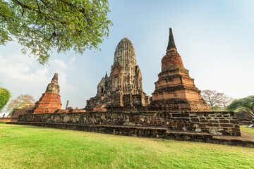 Awesome tower of Wat Ratchaburana in Ayutthaya, Thailand