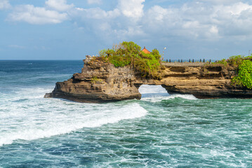 Awesome view of Pura Batu Bolong in Bali, Indonesia