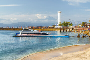 Awesome view of Penida Ferry Port at Nusa Penida, Indonesia