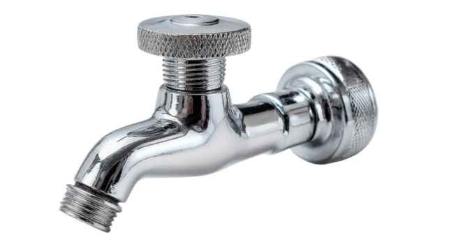 Tap thread with worn edges showing usage background isolated on a Transparent background, PNG file.