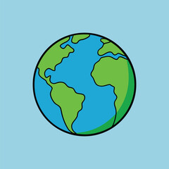 Globe Vector Earth Planet Icon Illustration