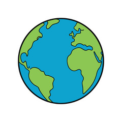 World Globe Vector Global Symbol Design