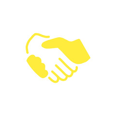 Obraz premium Handshake Partnership Icon / 握手とパートナーシップのアイコン（契約・信頼・協力）