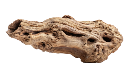 Driftwood piece, light brown tones, irregular shape
