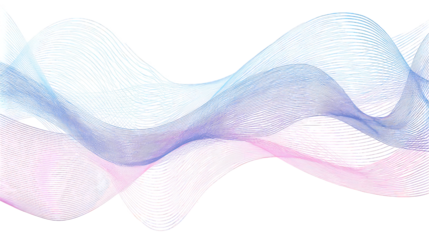 Abstract Pastel Wave Design with Transparent Background