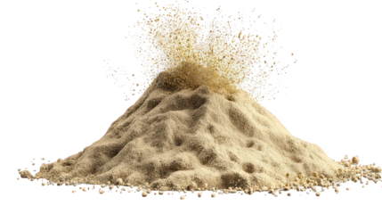 Beige Sand Pile with White Cream Splash