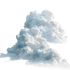 Fluffy white clouds creating a soft cloud formation against a bright background during daylight