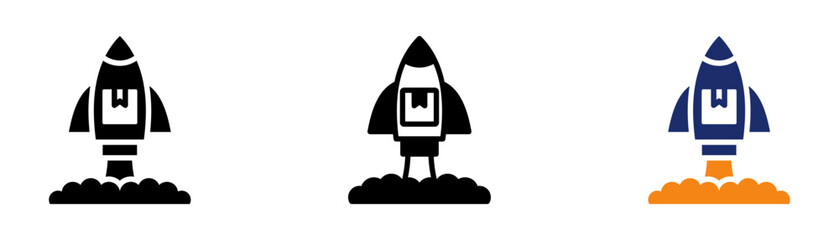 Product Launch Icon Collection Glyph & Mixed Style 