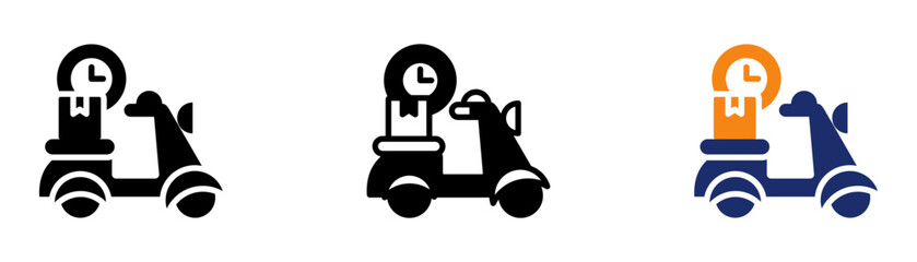 Delivery Time Icon Collection Glyph & Mixed Style 