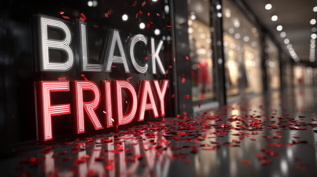 Black Friday Neon Sign Sale Background