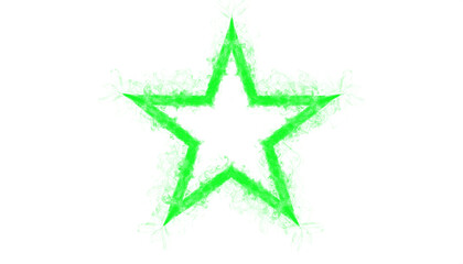 A transparent PNG of green smoke outlining a shooting star with trailing vapour, creating a mystical and dynamic effect. Ideal for design projects needing a modern, cosmic, or fantasy-inspired aesthet