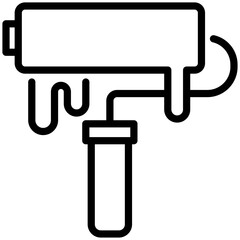 paint roller icon isolated on white background. vector illustration icon for construction tools
