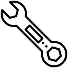 spanner icon isolated on white background. vector illustration icon for construction tools
