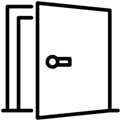 door icon isolated on white background. vector illustration icon for construction tools