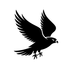 Obraz premium Soaring Falcon Silhouette Powerful Symbol of Freedom and Vision