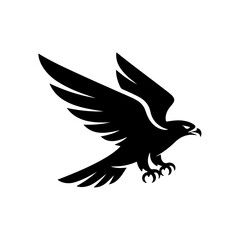 Soaring Falcon Silhouette Powerful Symbol of Freedom and Vision